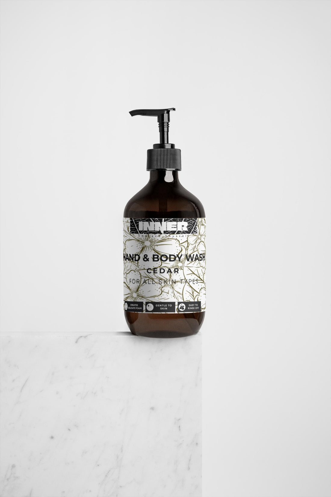 Gel douche et nettoyant pour les mains, menthe poivrée et cèdre foncé